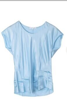 Helmet Lang Scoop Neck Bias Top in color Lark